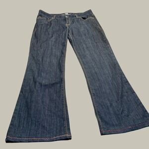 i Jeans by LIZ CLAIBORNE Y2K Flare Leg Dark Wash Denim Jeans 31x31 Indigo